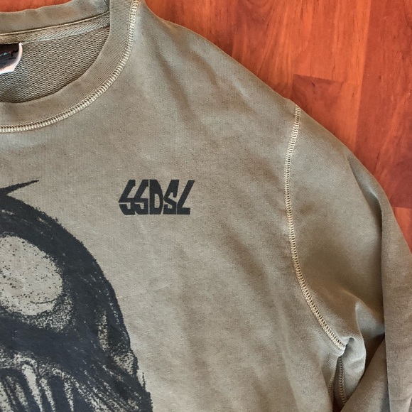 Vintage 55DSL Army Green Graphic Men’s Sweater XL - Picture 8 of 14